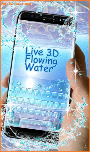 Live 3D Flowering Water Keyboard Theme screenshot