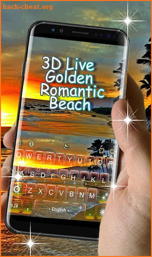 Live 3D Golden Beach Keyboard Theme screenshot