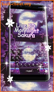 Live 3D Moonlight Sakura Keyboard Theme screenshot