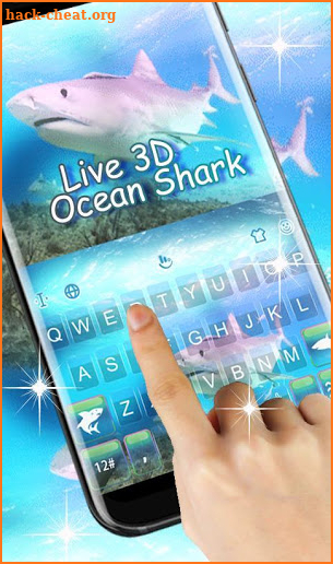 Live 3D Ocean Shark Keyboard Theme screenshot