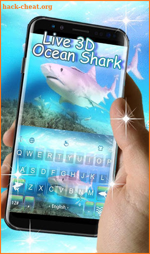 Live 3D Ocean Shark Keyboard Theme screenshot
