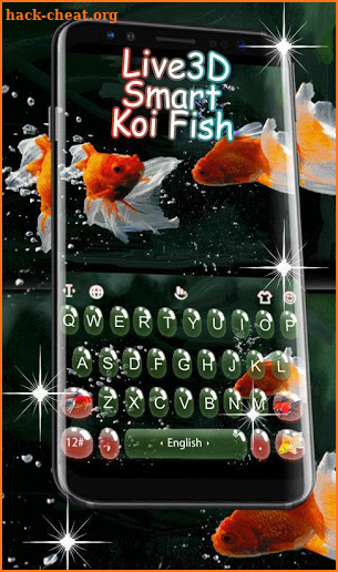 Live 3D Smart Koi Fish Keyboard Theme screenshot