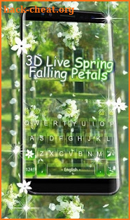 Live 3D Spring Falling Petals Keyboard Theme screenshot