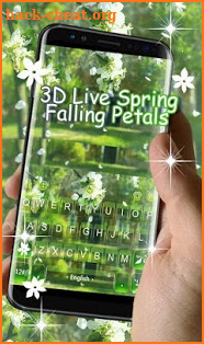 Live 3D Spring Falling Petals Keyboard Theme screenshot