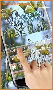 Live 3D Spring Rainy Flower Keyboard Theme screenshot