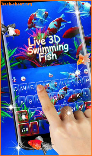 Live 3D Swimming Fish Keyboard Theme screenshot
