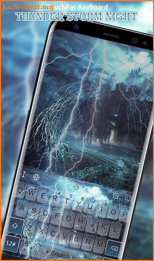 Live 3D Thunder Storm Night Keyboard Theme screenshot