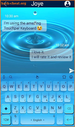Live 3D Water Drops Keyboard Theme screenshot