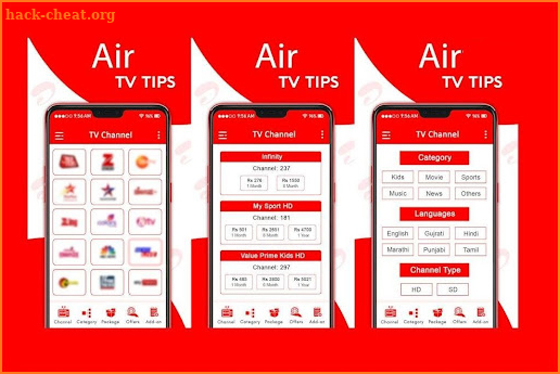 Live Airtel TV HD Channels Tip screenshot
