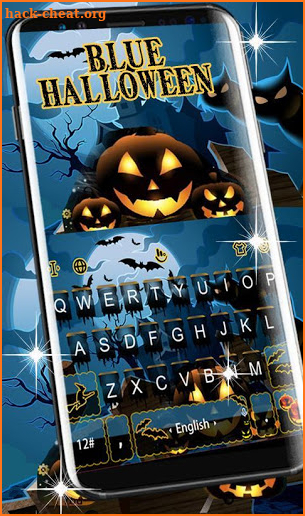 Live Blue Halloween Keyboard Theme screenshot