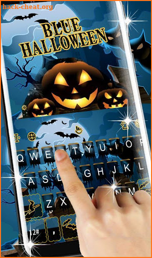 Live Blue Halloween Keyboard Theme screenshot
