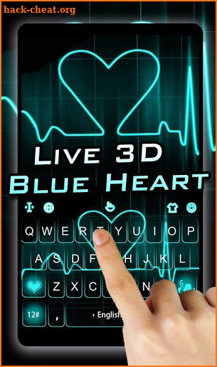 Live Blue Heart Keyboard Theme screenshot
