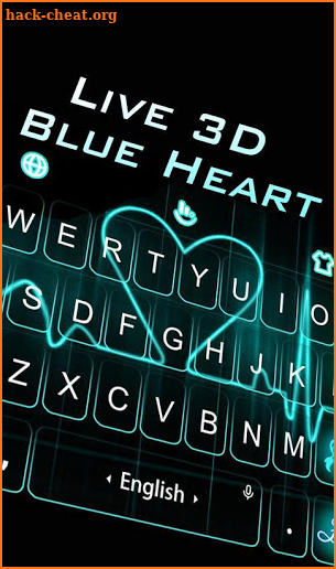 Live Blue Heart Keyboard Theme screenshot