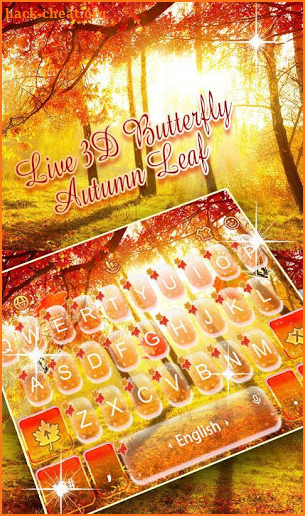 Live Butterfly Autumn Leaf Keyboard Theme screenshot