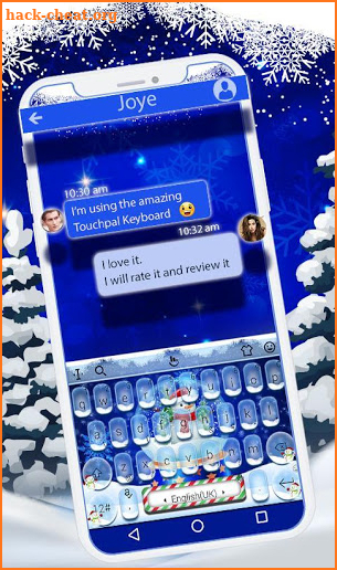 Live Christmas Snow Keyboard Theme screenshot