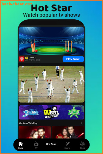 Live cricket match guide for hotstar screenshot