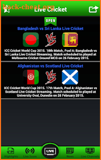 Live Cricket Matches screenshot