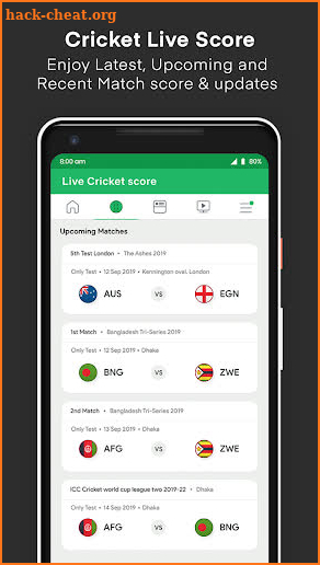 Live Cricket Score : Live Line, Schedule & News screenshot