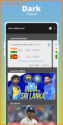 Live Cricket Score : Live Scores and News screenshot