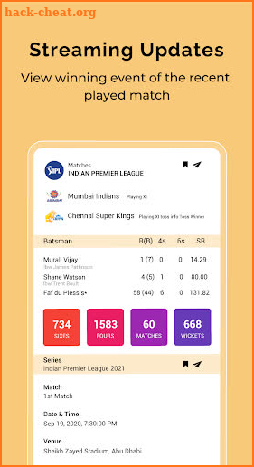 Live Cricket Score Updates screenshot