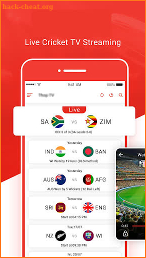 Live Cricket TV - Live Cricket Score screenshot