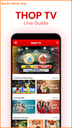 Live Cricket TV : Thoptv Pro Guide screenshot