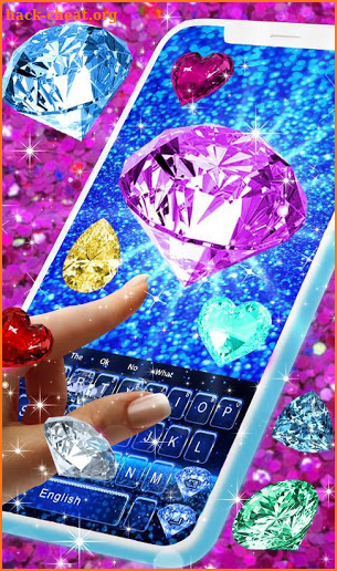 Live Diamonds Glitter Shine Keyboard Theme screenshot