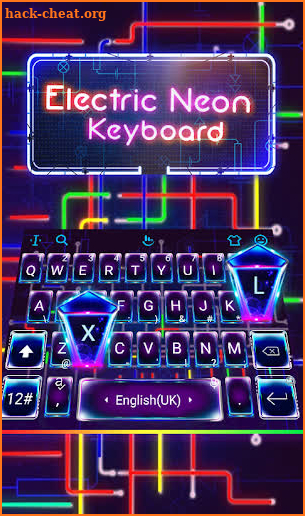 Live Electric Neon Lines Keyboard screenshot