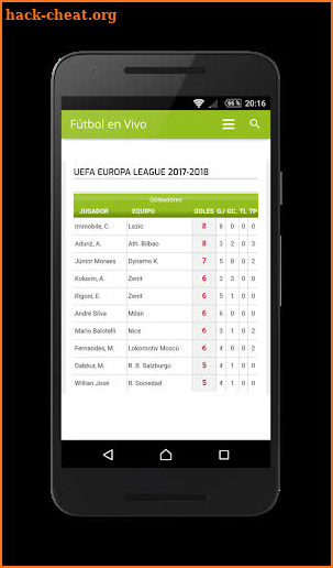 Live Europa League screenshot