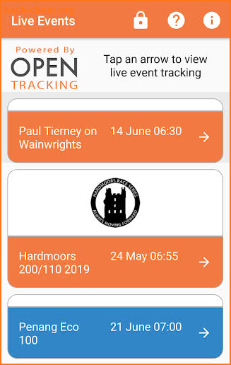 Live Event Tracking screenshot