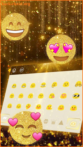 Live Fallen Gold Glitter Keyboard Theme screenshot