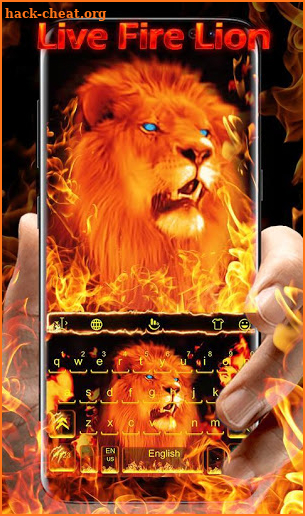 Live Fire Lion Keyboard Theme screenshot