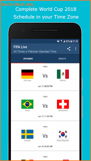Live Football and Schedules Russia WorldCup 2018 screenshot