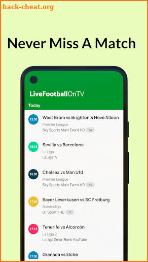 Live Football On TV Guide screenshot
