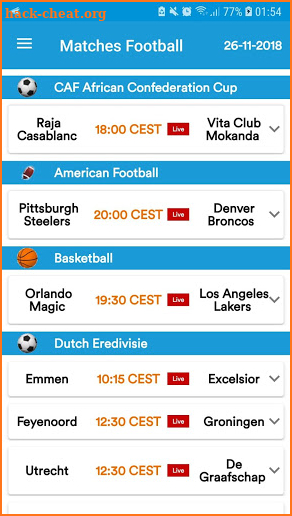 Live Football On TV - Matches screenshot