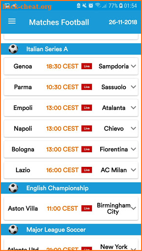 Live Football On TV - Matches screenshot