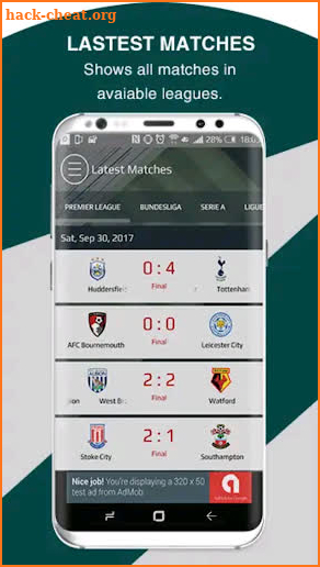 Live Football TV Streaming Updates screenshot
