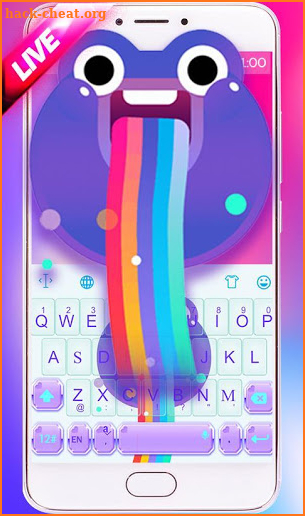 Live Frog Rainbow Keyboard Theme screenshot