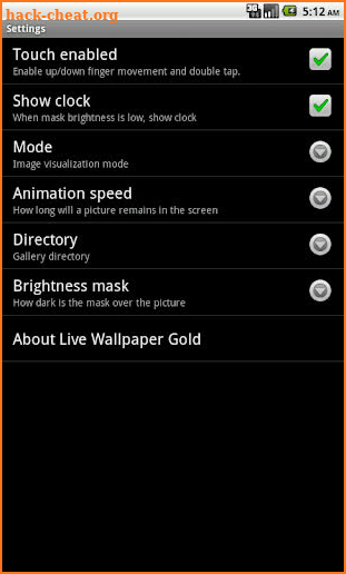 Live Gallery Gold (plus Clock) screenshot