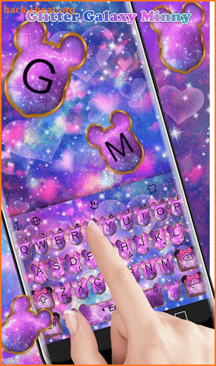 Live Glitter Galaxy Minny Keyboard Theme screenshot