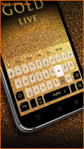 Live Glitter Gold Keyboard screenshot