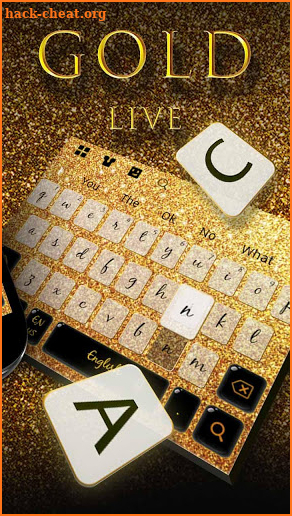 Live Glitter Gold Keyboard screenshot