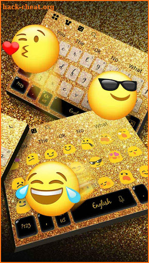 Live Glitter Gold Keyboard screenshot