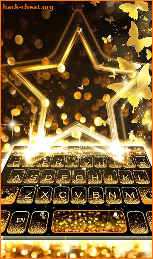 Live Golden Star Keyboard Theme screenshot