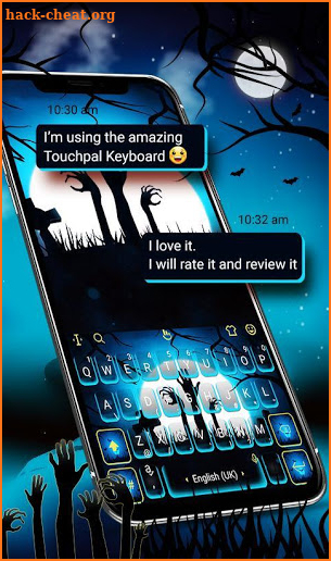 Live Halloween Graveyard Keyboard Theme screenshot