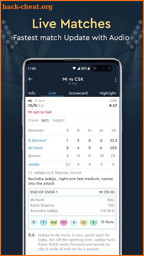 Live IPL 2020 - Live Cricket Score & News screenshot