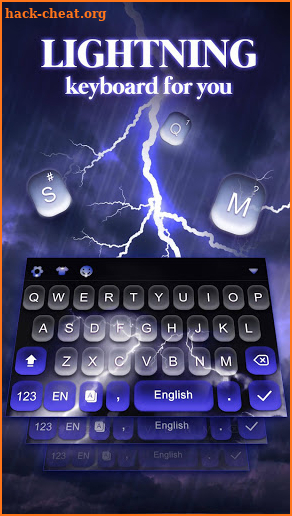 Live Lightning Keyboard Theme with Emoji screenshot