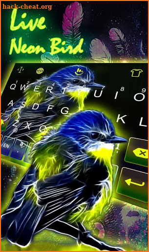 Live Neon Bird Keyboard Theme screenshot