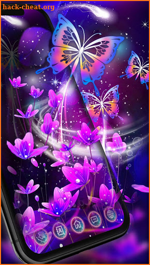 Live Neon Butterfly Launcher Theme HD Wallpapers screenshot