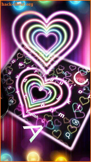 Live Neon Love Hearts Keyboard screenshot
